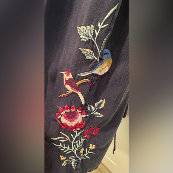 Johnny Was Paloma Wide Leg Floral Embroidered Women's Pants - Picture 6 of 10